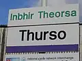 Bahnhofsschild Thurso