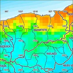 Jährliche Niederschlagsmenge (2000)[6]