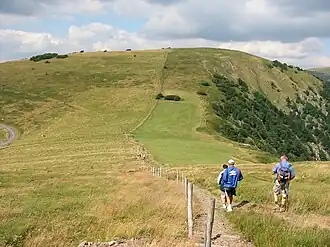 Rainkopf von Süden, links die Route des Crêtes