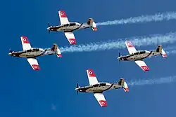 Das IAF-Kunstflugteam mit ihren vier Beechcraft T-6 Texan II Efroni