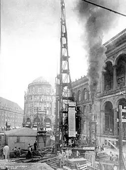 Rammarbeiten am Potsdamer Platz, Archiv Firma Gottlieb Tesch GmbH