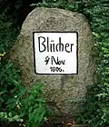 Gedenkstein an der Blüchereiche (von 1856)