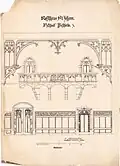 Georg von Hauberrissers Entwurf der Wandgestaltung des Festsaales, Westseite (1899)