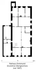 Grundriss Obergeschoss vor 1897