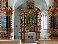 Barocke Altäre (um 1685) und Zelebrationsaltar mit älteren Skulpturen