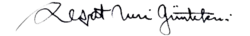 Unterschrift von Reşat Nuri Güntekin
