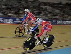 Shanaze Reade (l.) und Victoria Pendleton 2008