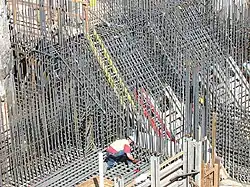 Bewehrung an der South River Pump Station, West Sacramento, Kalifornien, USA