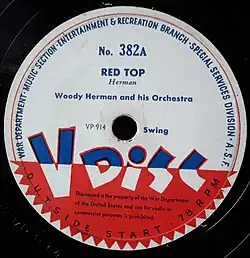 V-Disc-Aufnahme der Jazz Band von Woody Herman