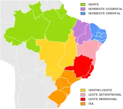 Regionalaufteilung 1945