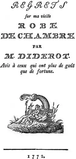 Gründe, meinem alten Hausrock nachzutrauern, 1772