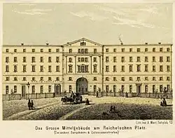 Das Mittelhaus nach der Aufstockung von 1834