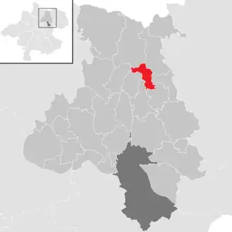 Lage der Gemeinde Reichenau im Mühlkreis im Bezirk Urfahr-Umgebung (anklickbare Karte)