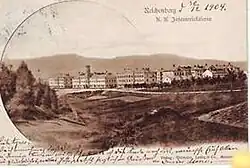 „Grosse Kaserne“ in Reichenberg (2015 noch als Kaserne genutzt) Koordinate 50°&nbsp;46′&nbsp;34″&nbsp;N, 15°&nbsp;3′&nbsp;56″&nbsp;O50.77611111111115.065555555556