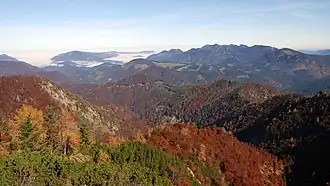 Blick vom Wasserklotz ins Reichraminger Hintergebirge Richtung Nordosten