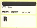 So begann eine Rekorolle: Nummernübersicht und ein paar „blinde“ Aufkleber; Mitte 2000. Vorläufer der jetzigen Schalter-Rekozetteln.