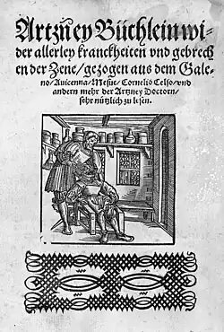 Zene Artzney Buchlein wider allerlei kranckeyten und gebrechen der tzeen