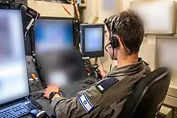 Drohnen-Operator der 147. Staffel „Goring Ram“ auf Palmachim