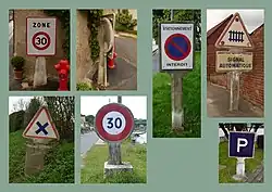 Reparatur durch erneutes Vergießen am Füß, Nachrüstung durch aufgesetzte Schildertafeln