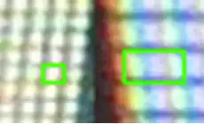 Retina-Display (links), 163ppi-Display (rechts)