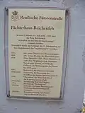 Infotafel am Pächterhaus
