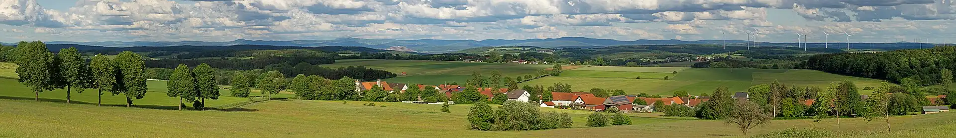 Die Rhön von Westen. Ansicht vom Horst im Vogelsberg