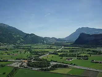 Verzweigung Sarganserland, mit A3 links (2011)