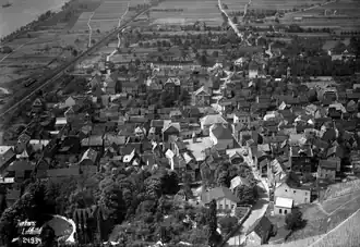 Rheinbrohl, Luftbild von Mai 1929