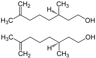 Strukturformeln von Rhodinol