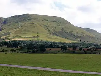 Black Mountains von Norden. Man sieht auf das Aussichtsplateau Hay Bluff am Black Mountain