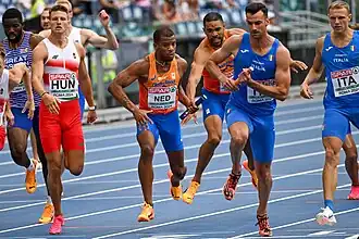 Patrik Simon Enyingi (l.) bei den Europameisterschaften 2024 in Rom