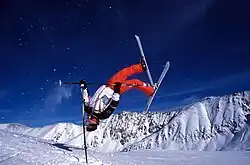 Schabl bei einem One-handed pole flip