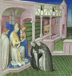 Papst Nikolaus IV. und Ricoldo da Monte di Croce