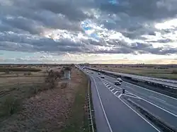 Rieselfelder des Stadtgutes Deutsch Wusterhausen beiderseits der A&nbsp;13 südlich des Schönefelder Kreuzes