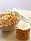 Rillettes aus geräucherter Forelle.