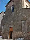 San Francesco, Rimini: Unvollendete Westfassade mit Wartesteinen