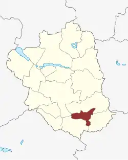 Lage des Farendløse Sogn in der Ringsted Kommune