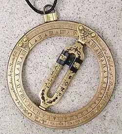 tragbare Ringsonnenuhr, zusammengeklappt