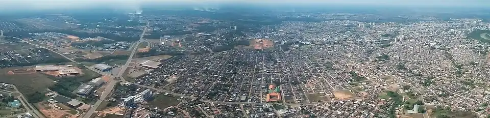 Rio Branco, die Hauptstadt des Bundesstaates Acre, aus der Vogelperspektive