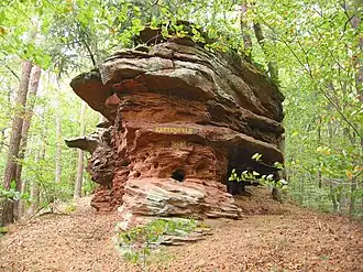 Rattenfels (Hartfelsen) auf dem Schloßberg