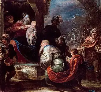 Anbetung der Könige, ca. 1670, 54 × 57 cm, Prado, Madrid