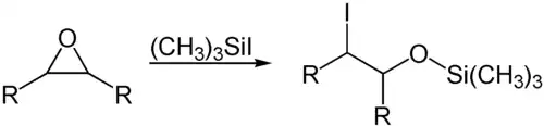 Ringöffnung eines Epoxids mit Trimethylsilyliodid