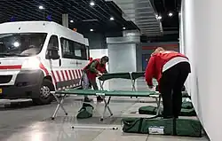 Verwendung der Jaarbeurs-Säle als Notunterkunft