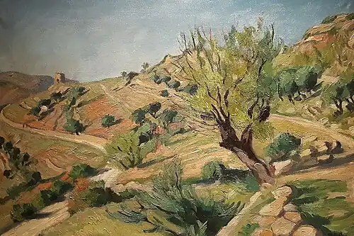 Roger Grillon: Lagrasse, Straße von Ribaute