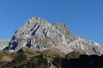 Roggalspitze, Westseite