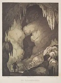 Rosenmüller-höhle, um 1840