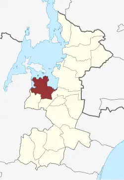 Lage des Sankt Jørgensbjerg Sogn in der Roskilde Kommune