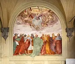 Assunta von Rosso Fiorentino, 1513/14, Fresko im Chiostro dei Voti of the Basilica della Santissima Annunziata in Florenz