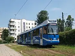 Durch Umbau entstanden aus den E6 und c6 40 Triebwagen der Type EU8N für die Straßenbahn Krakau