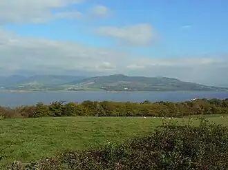 Blick über die Kyles of Bute am östlichen Ende von Bogany Point
